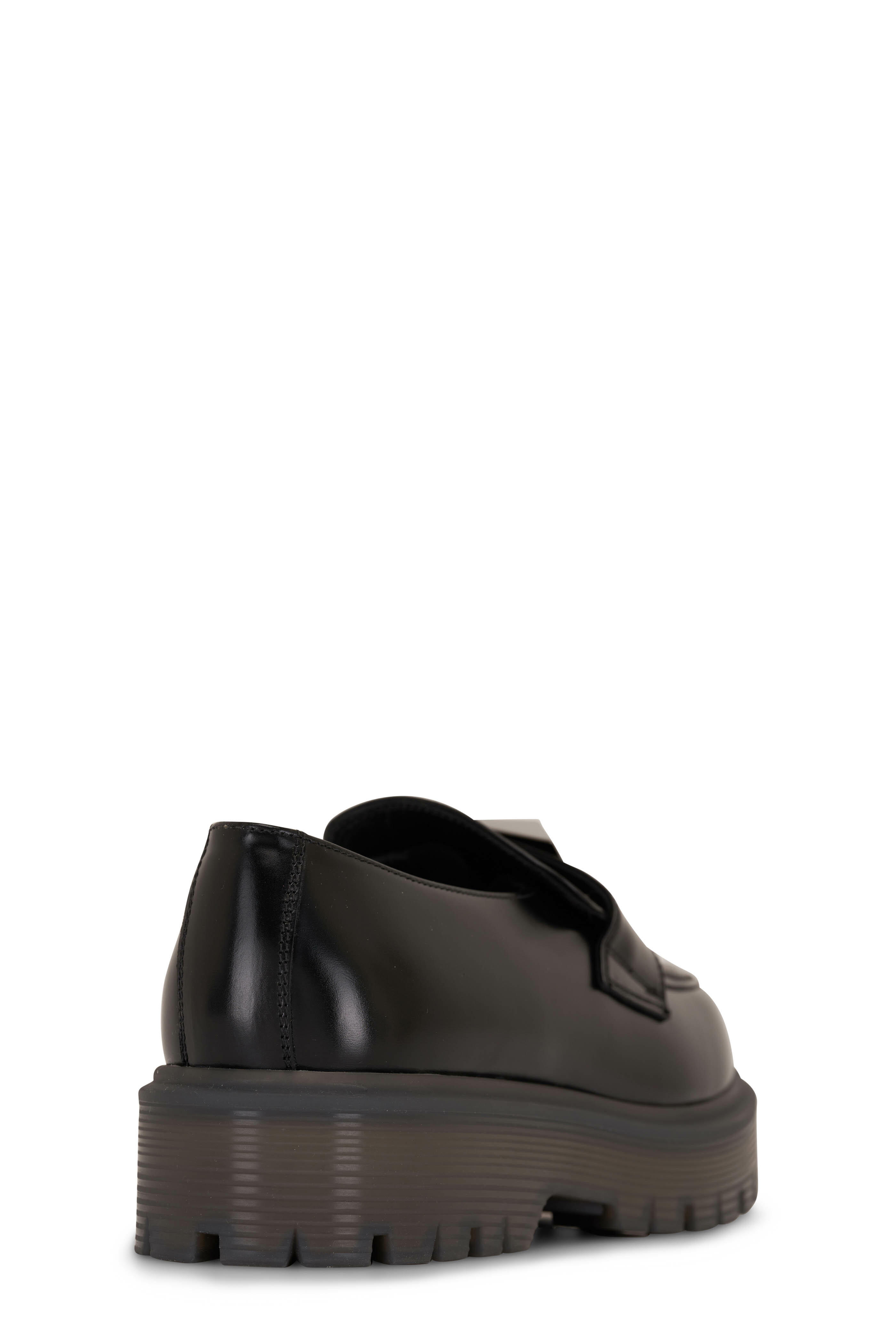 【関税＆送料込み】Valentino Garavani Valentino Garavani 'M Valentino Garavani - One Maxi Stud Black Leather Platform