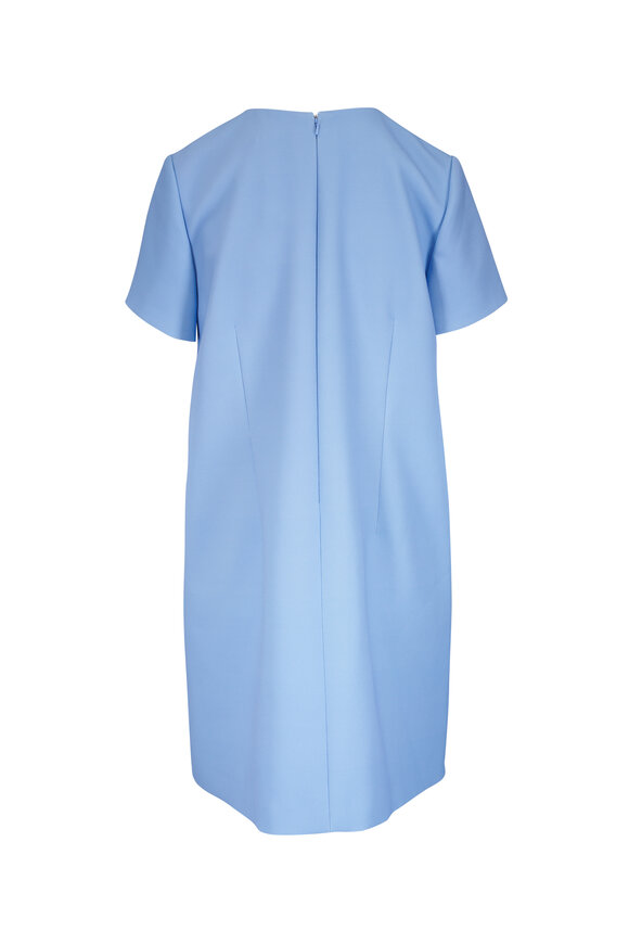 Carolina Herrera Cloudy Blue Hydrangea Print Stretch Crepe Dress - view 3
