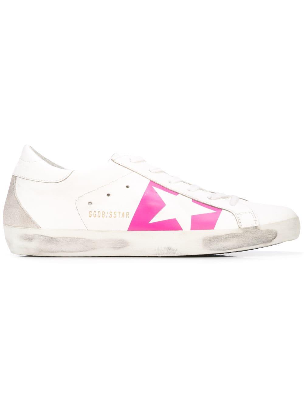 Golden Goose - Superstar White & Pink Leather Sneaker