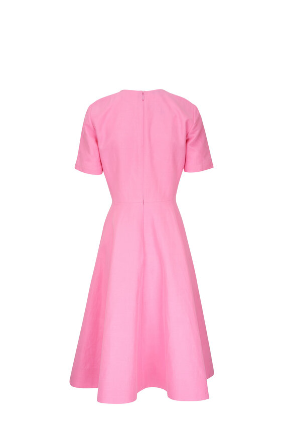 Lafayette 148 New York - Pink Silk & Linen Midi Dress