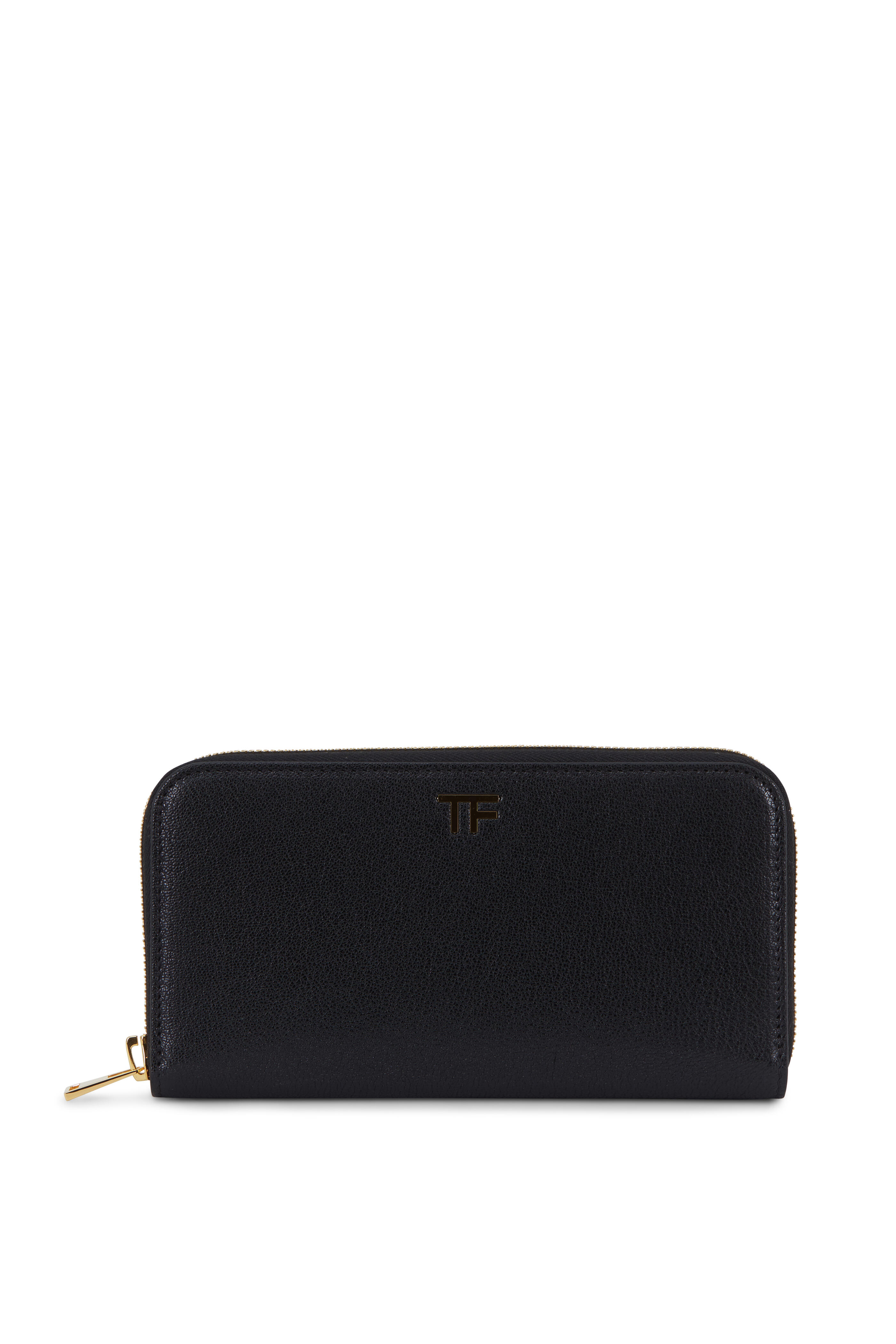 Tom Ford - Black Grained Leather Zip-Around Wallet