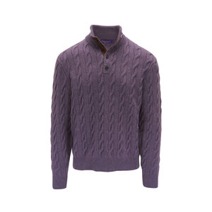 トップス RALPH LAUREN PURPLE LABEL CASHMERE KNIT Ralph Lauren Purple Label Cashmere Cable-Knit Crewneck