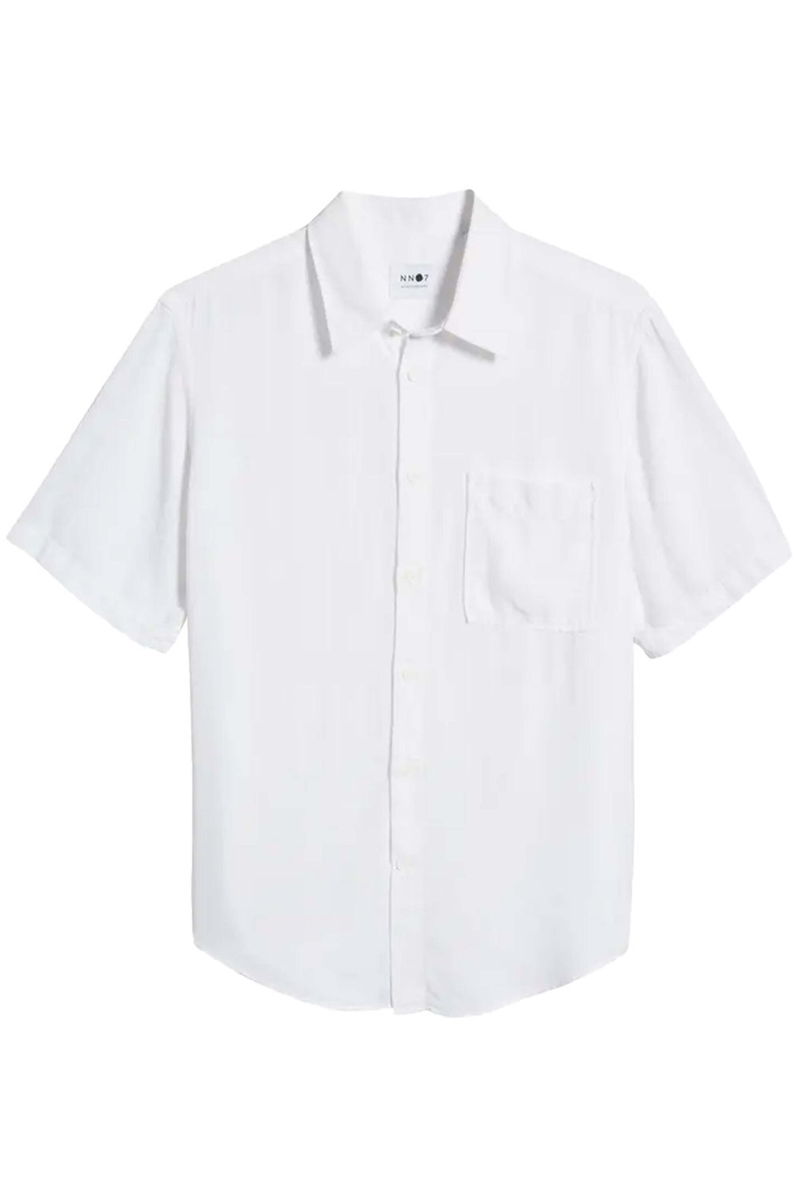 Nn07 - White Arne Short Sleeve Sport Shirt
