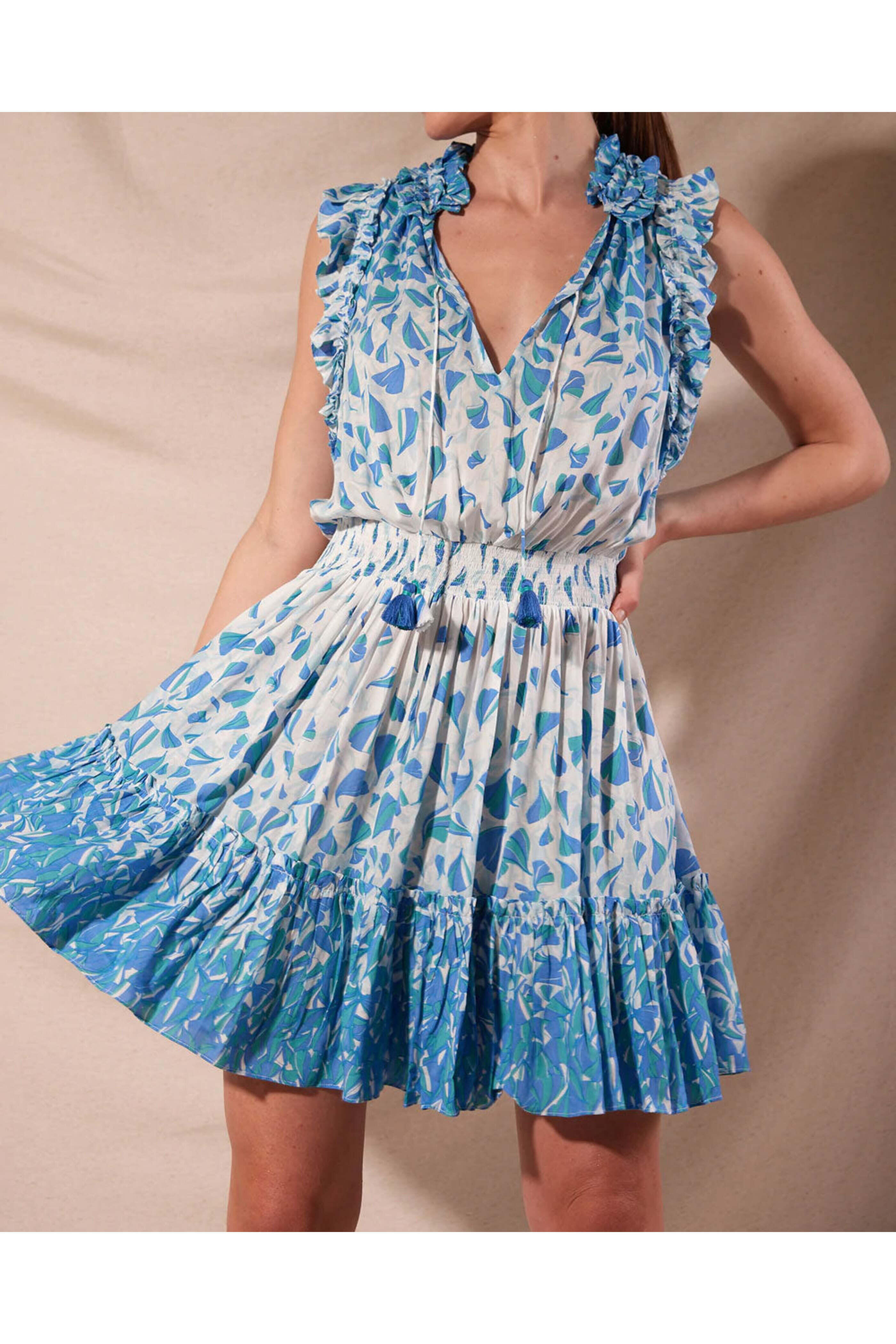 Poupette St Barth - Blue Petale Triny Mini Dress