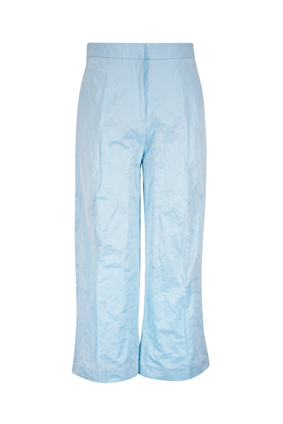 Odeeh Sky Blue Duchesse Jacquard Pant
