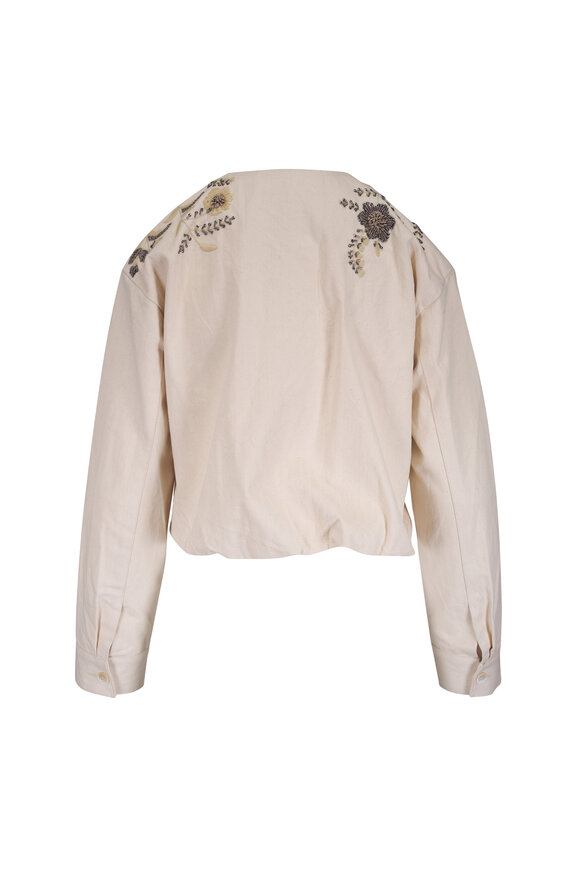 Veronica Beard Emeren Ecru Cotton Jacket - view 5