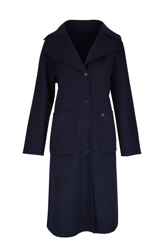 Bogner Imani Navy Long Wool Coat