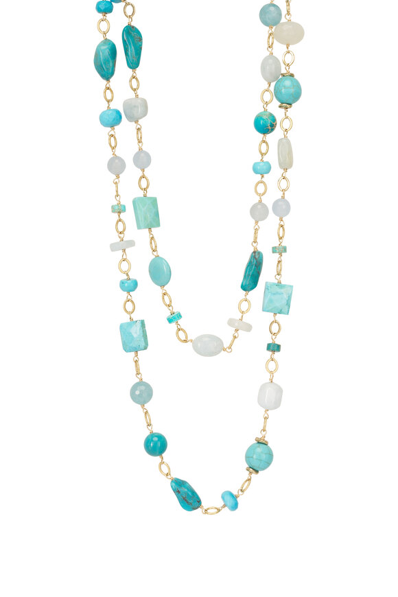 Cristina V. Turquoise Hand Linked Necklace - view 1