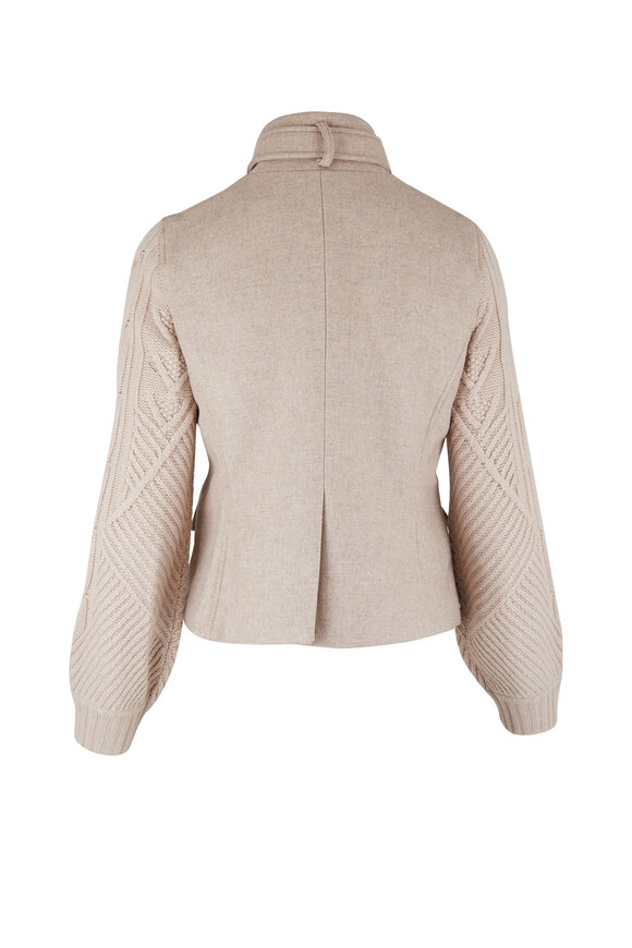 Veronica Beard Arshia Oatmeal MixedMedia Jacket