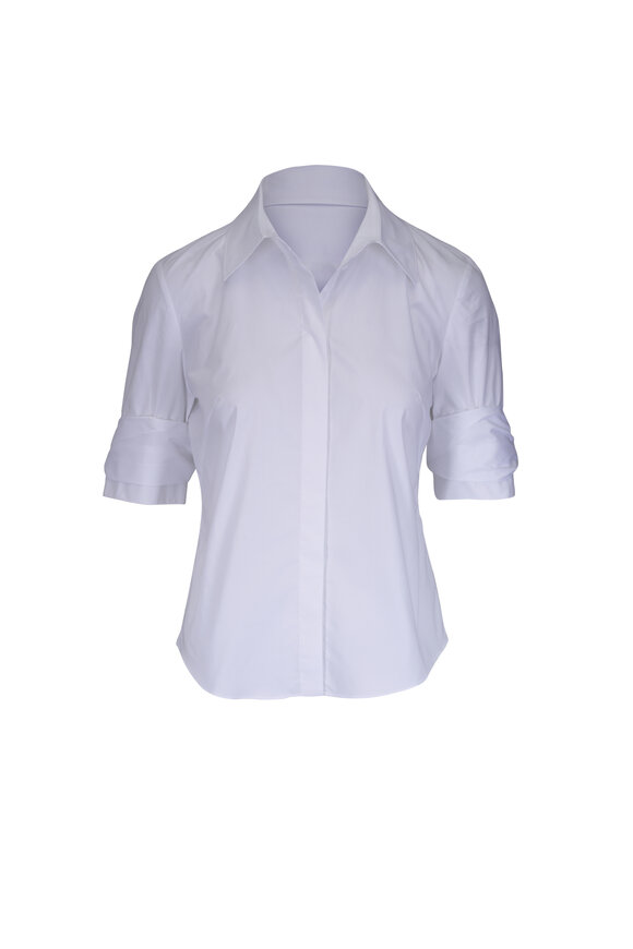 TWP - Next Ex White Cotton Button Up Blouse | Mitchell Stores