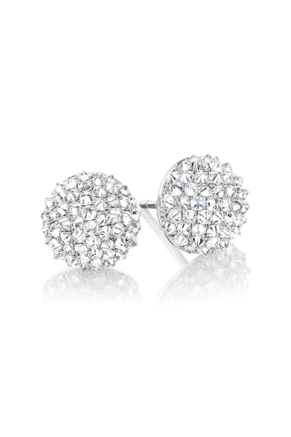 Nam Cho 18k White Gold Diamond Spike Stud - view 1