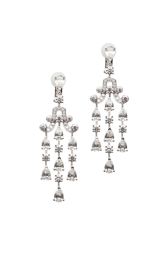 Graff - Platinum White Diamond Chandelier Earrings