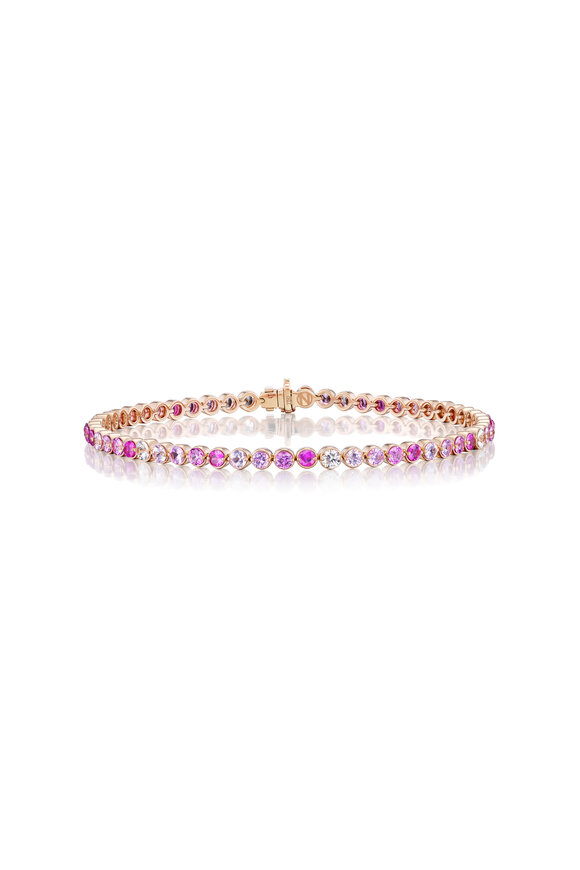 Nam Cho 18k Rose Gold Pink Sapphire & Diamond Bracelet