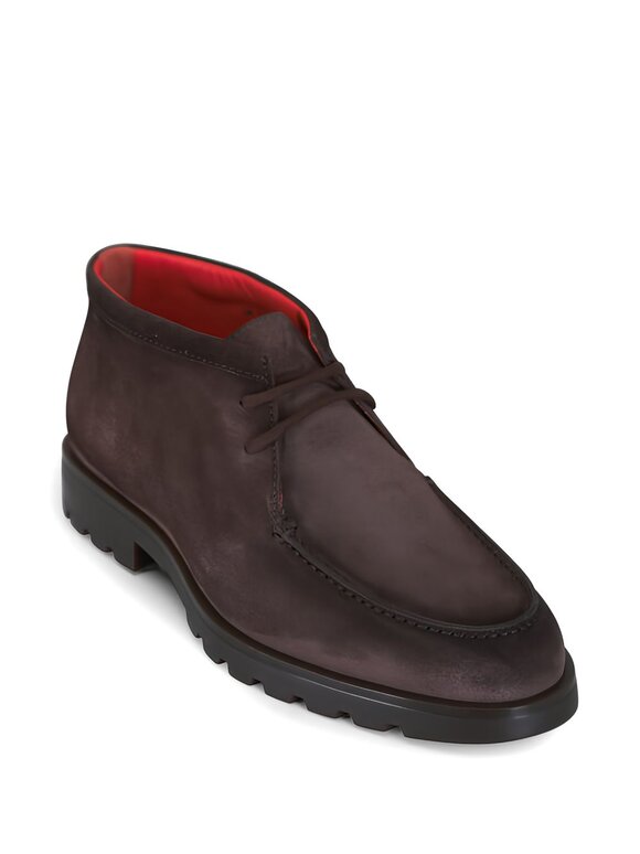 Santoni Dark Brown Suede Desert Boot - view 5