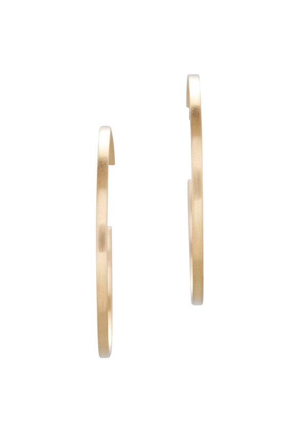 Caroline Ellen 18K Yellow Gold Large Flat Hoops