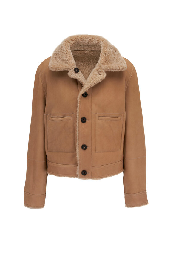 Brunello Cucinelli - Beige Shearling Reversible Jacket