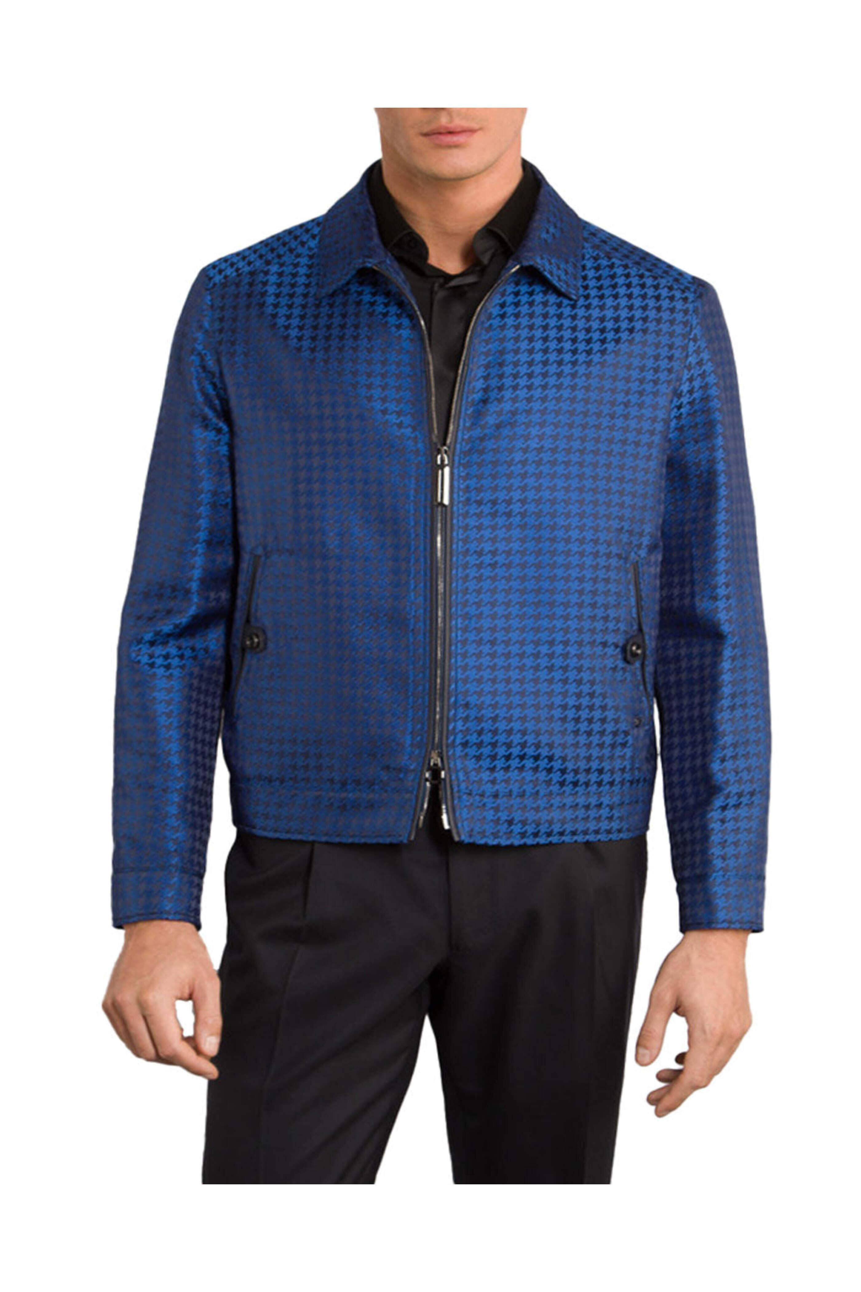Stefano Ricci - Navy Check Bomber Jacket