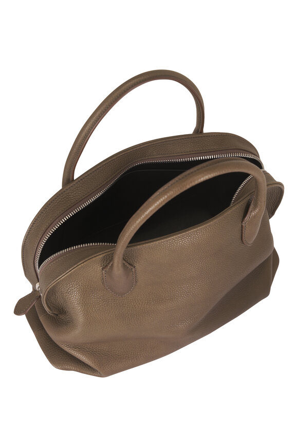 The Row Agnes 12 Truffle Leather Top Handle Bag - view 4