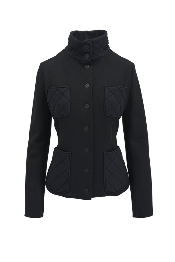 Giorgio Armani - Quilted Nero Double-Faced Pocket Jacket 