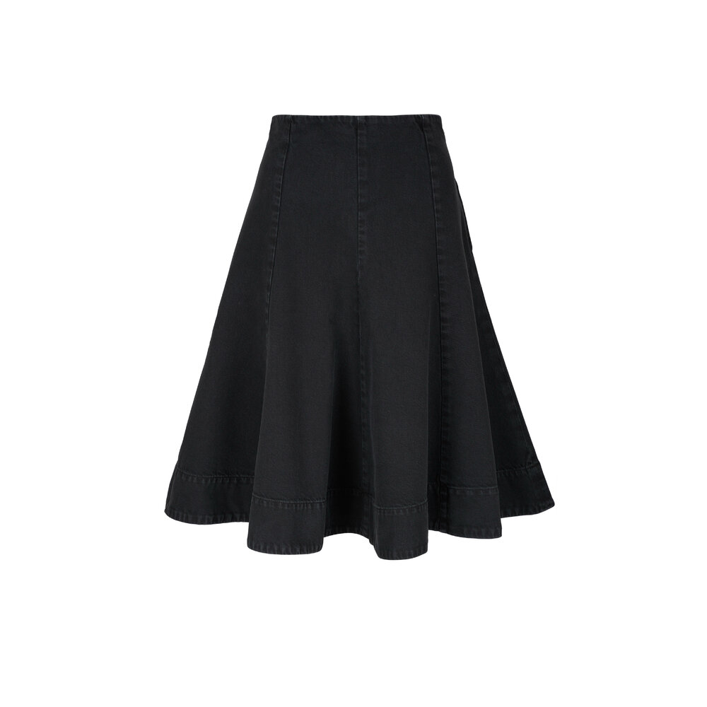 Khaite - Lennox Prescott Midi Denim Skirt 