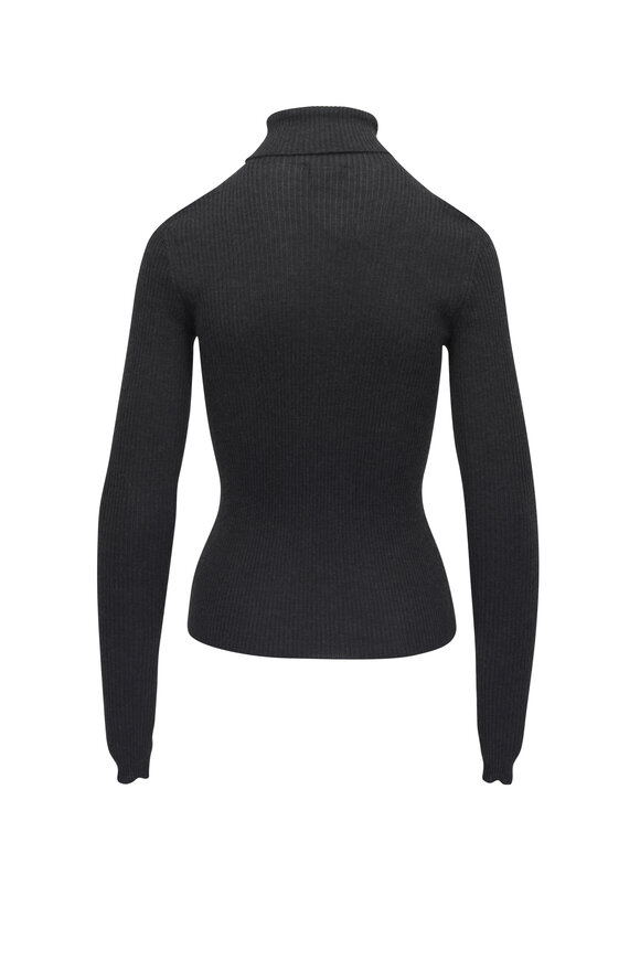 Akris - Charcoal Cashmere & Silk Turtleneck Sweater