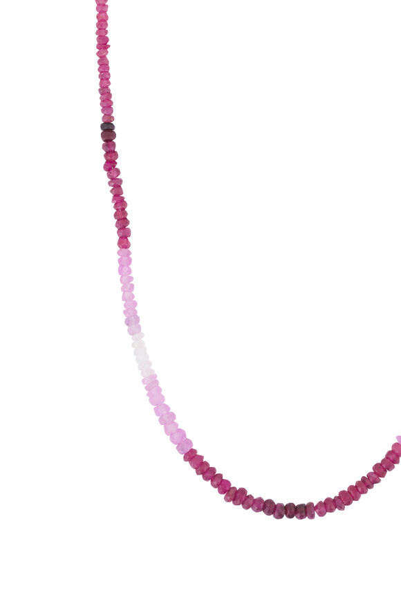 Cristina V. Pink Ruby Rondelle Necklace - view 2