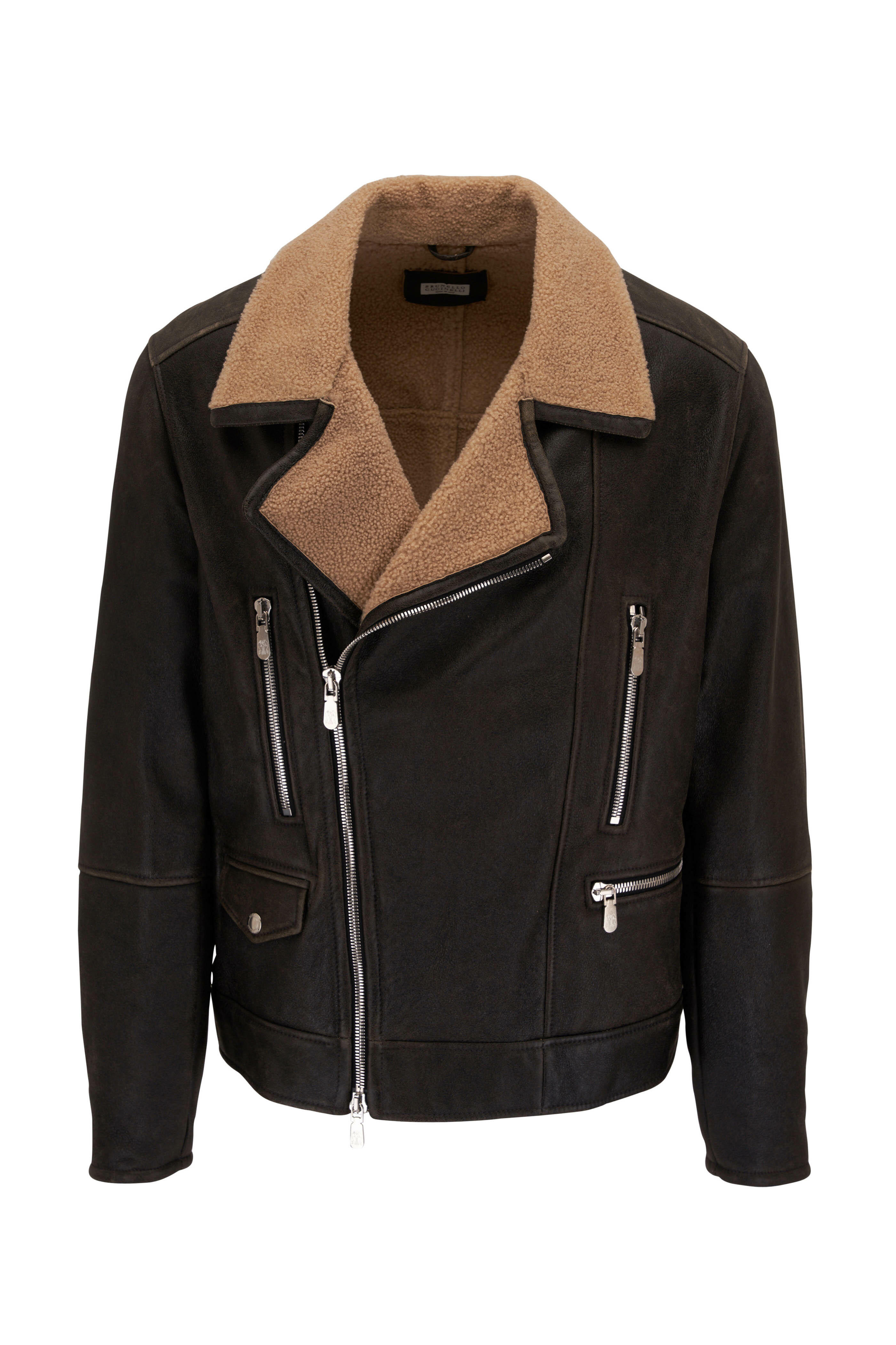 Shearling Aviator with Python - Men - Ready-to-Wear