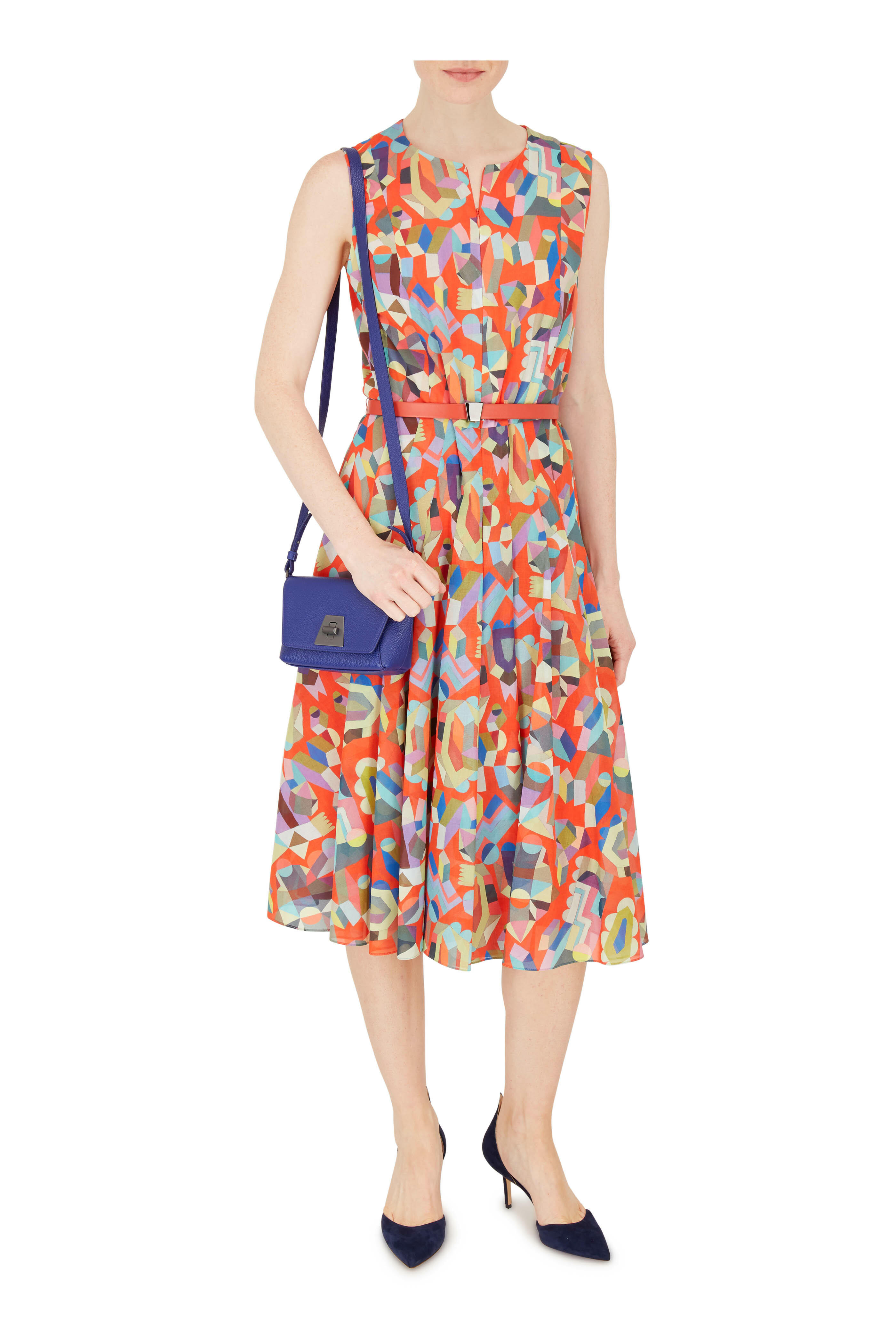 Francesco Russo - Navy Blue Suede D'Orsay Pump, 75mm