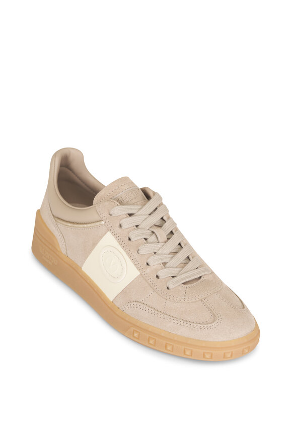 Valentino Garavani Upvillage Beige Suede Sneaker - view 1