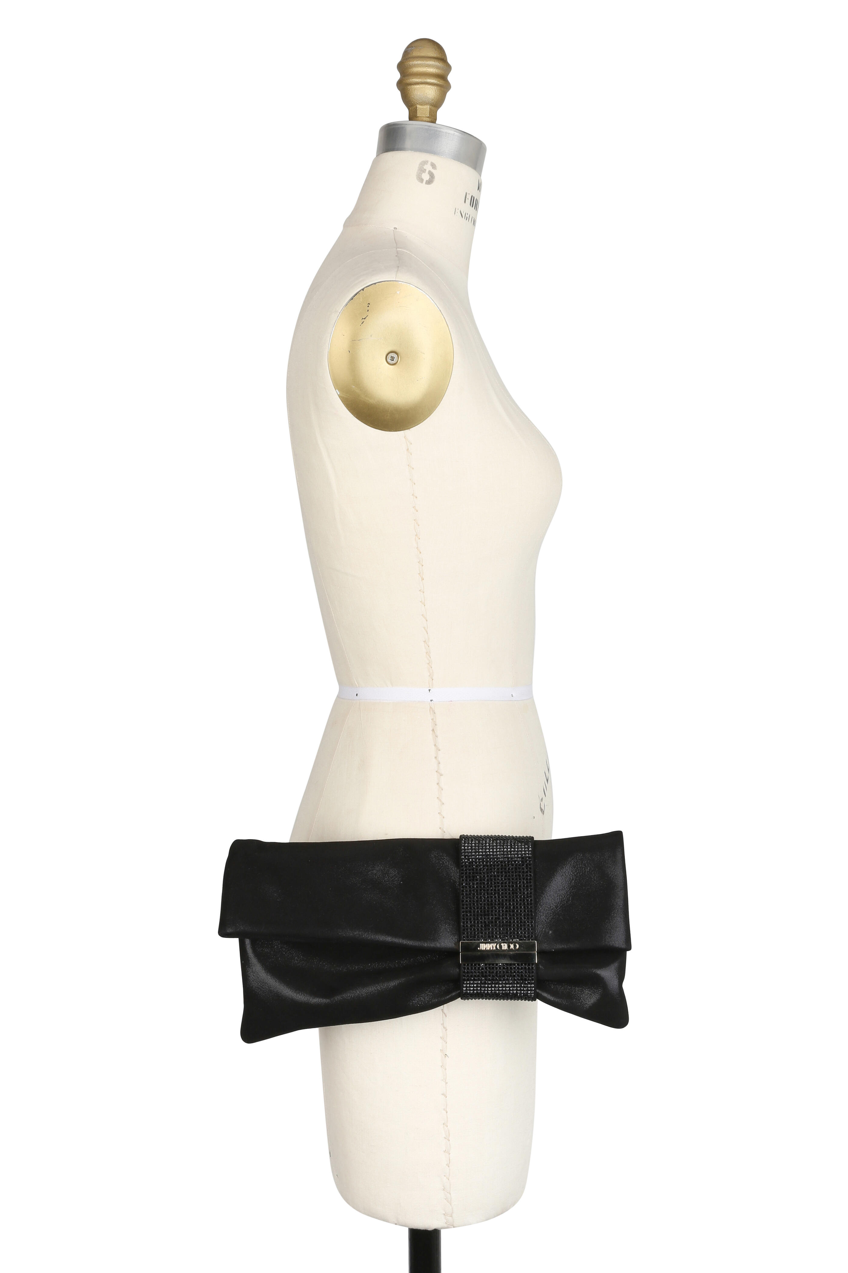 Jimmy Choo - Chandra Black Shimmer Suede Crystal Clutch