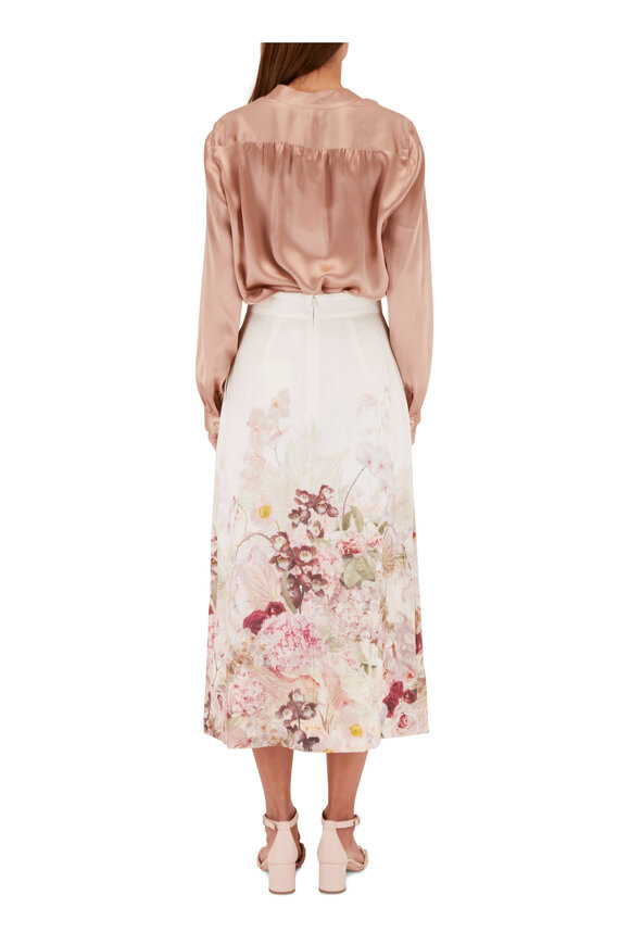 Zimmermann - Dancer Buttoned Floral Midi Skirt