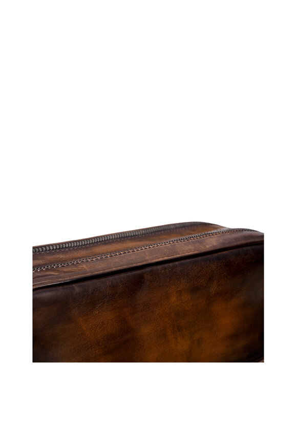 Berluti - Tobacco Bis Leather Dopp Kit 