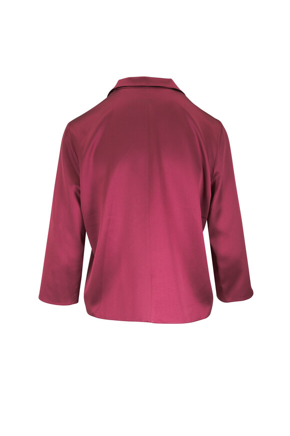 Peter Cohen Crosby Cinnabar Heavy Satin Top - view 2