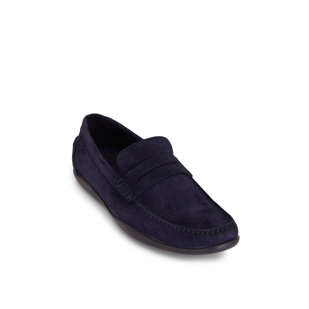 Harrys of London - Basel 3D Midnight Suede Penny Loafer