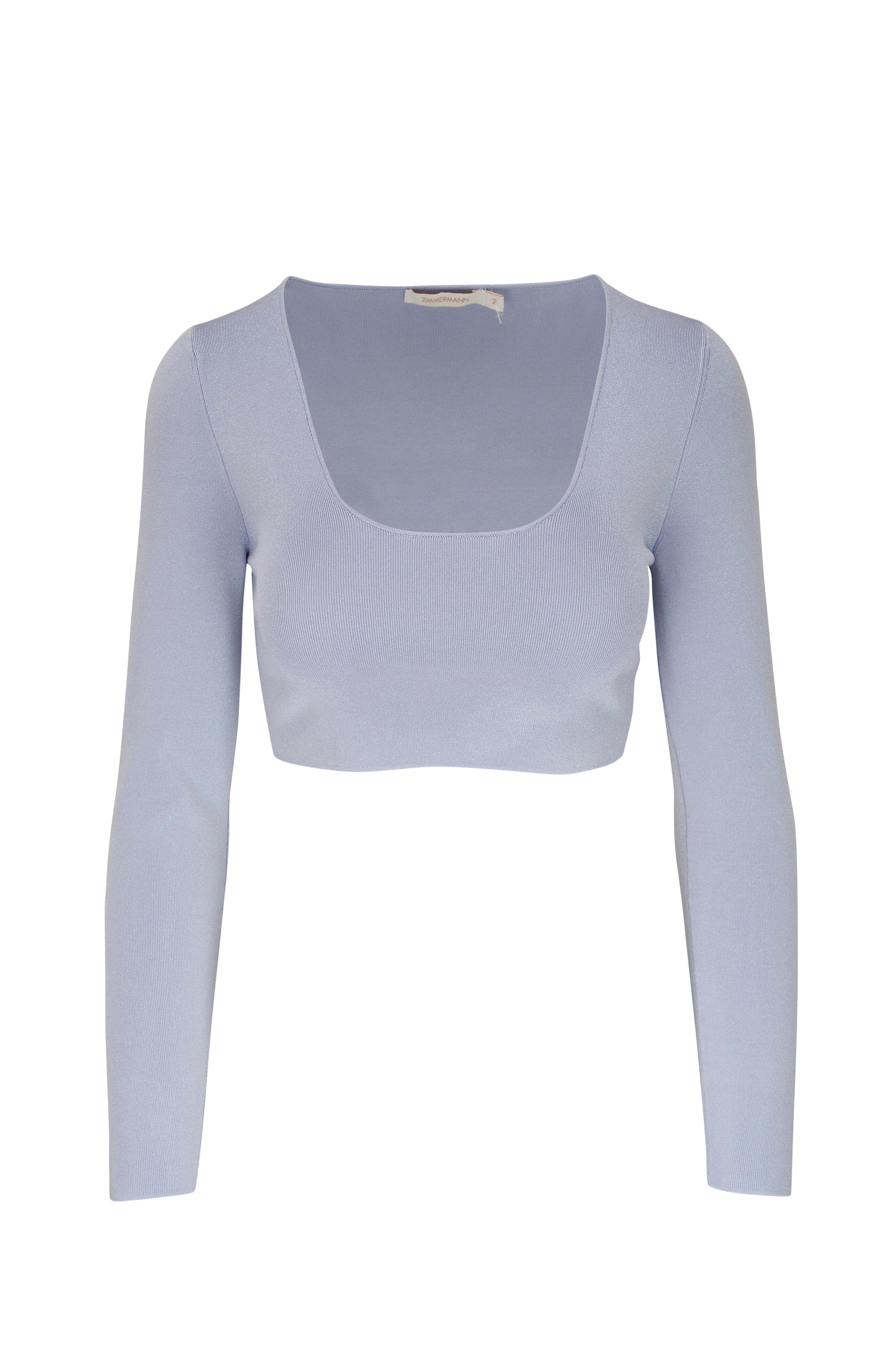 Zimmermann - Natura Blue Metallic Scoop Top