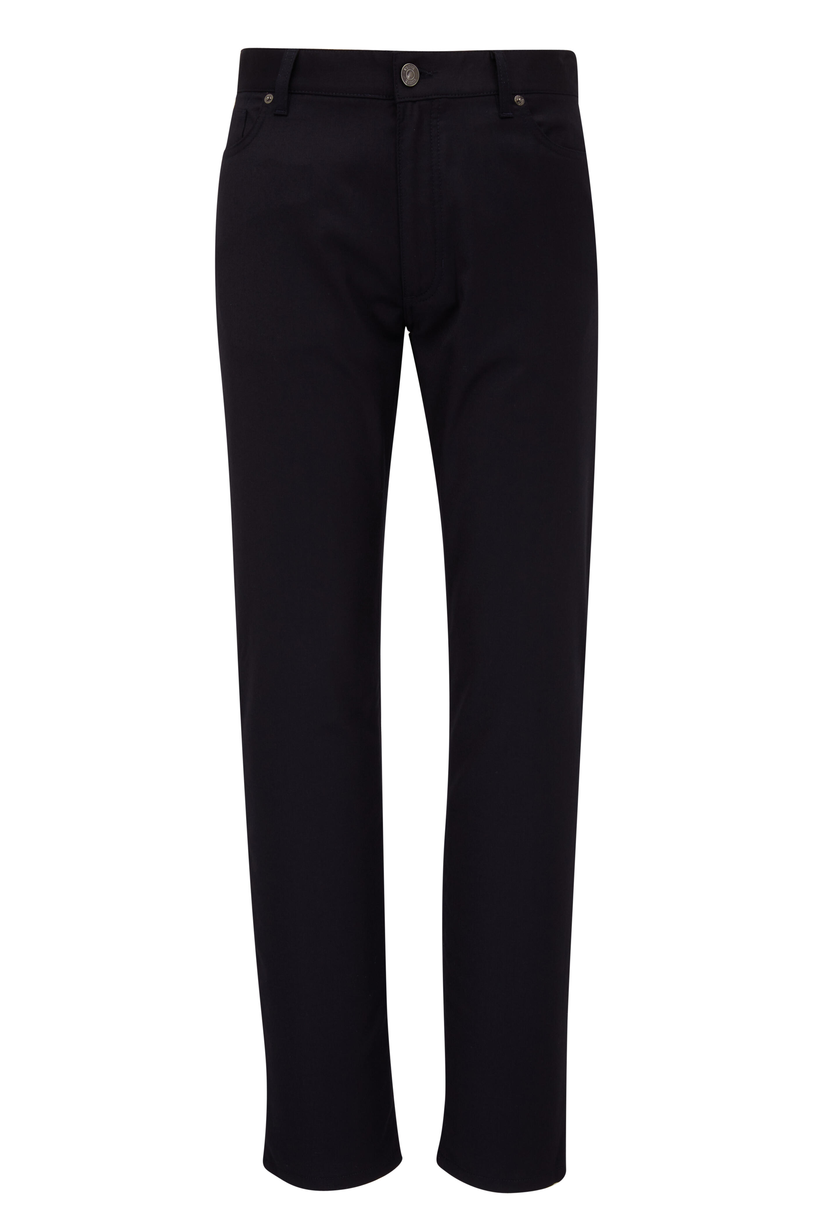 Zegna - Navy Flannel Five Pocket Pant | Mitchell Stores
