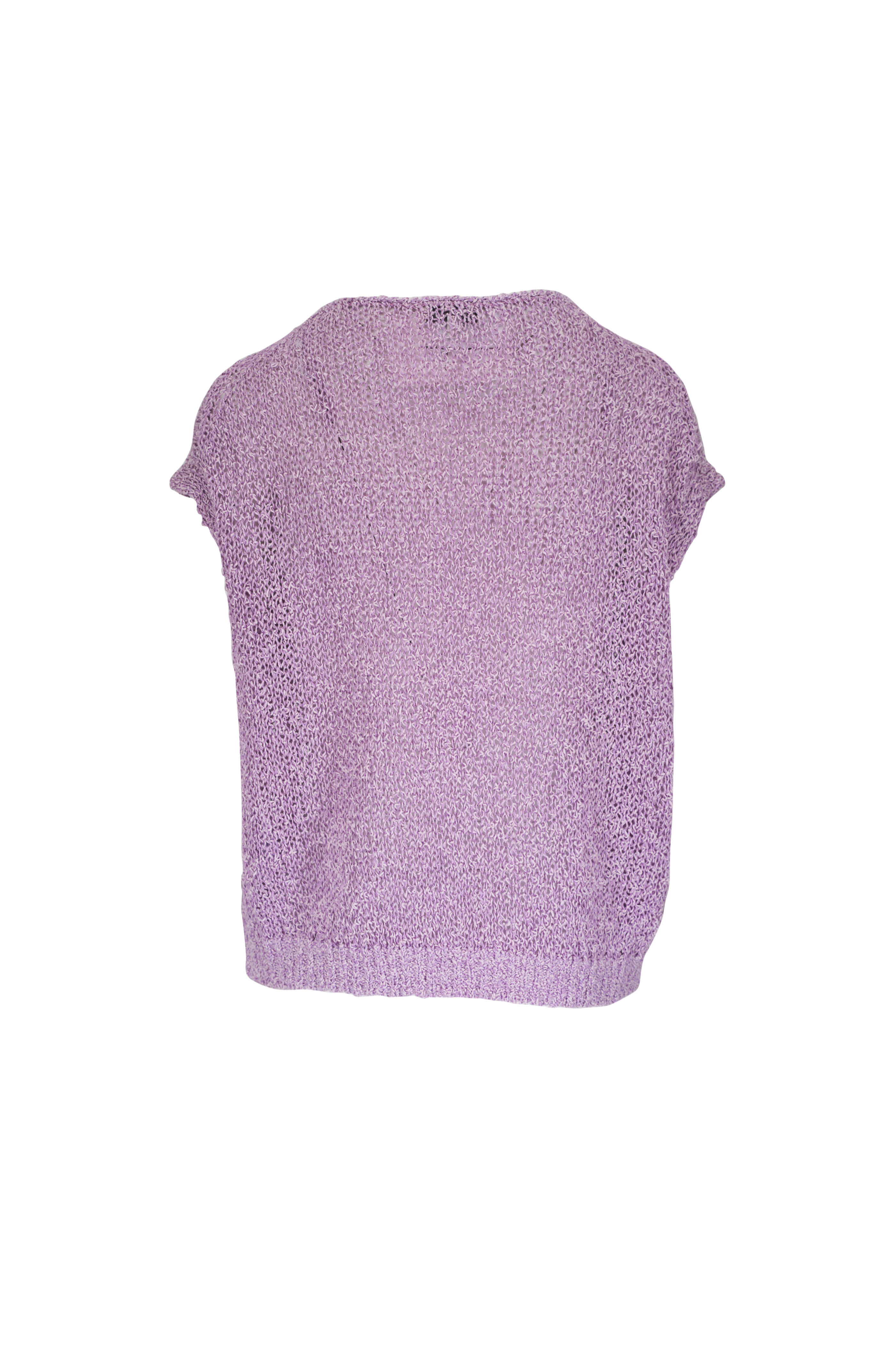 Lafayette 148 New York - Lavender Open Stitch Sweater