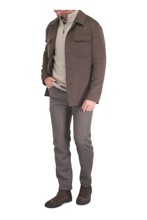 Atelier Munro Brown Wool Overshirt - view 2