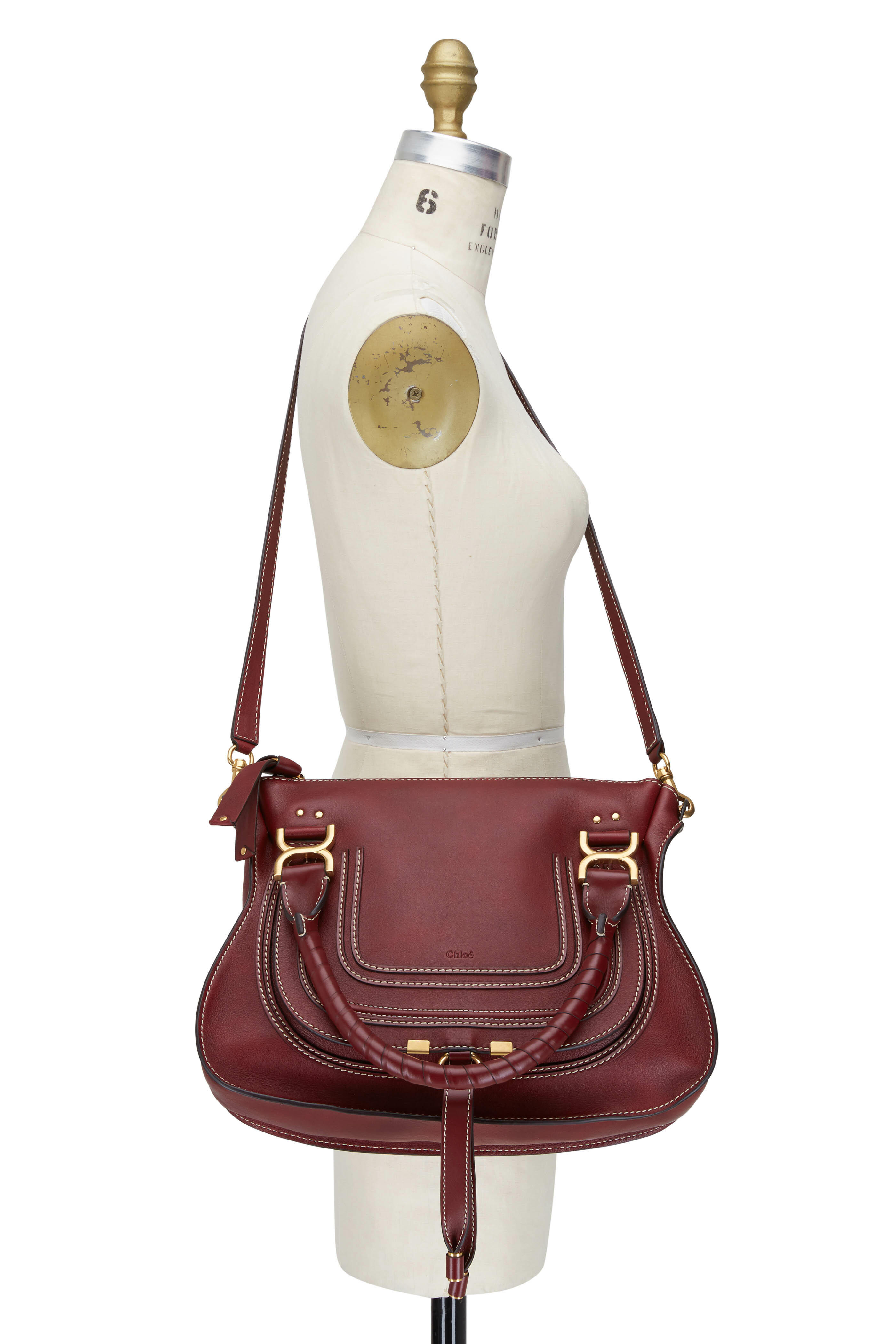 Chloé - Marcie Stormy Red Leather Shoulder Bag