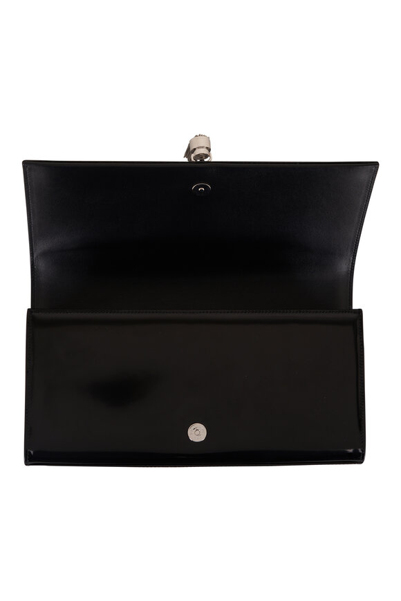 Saint Laurent - Kate Black Patent Leather Tassel Clutch 