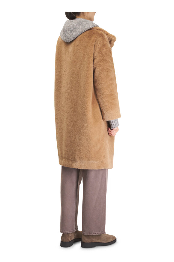 Herno Beige Faux Fur Coat - view 4