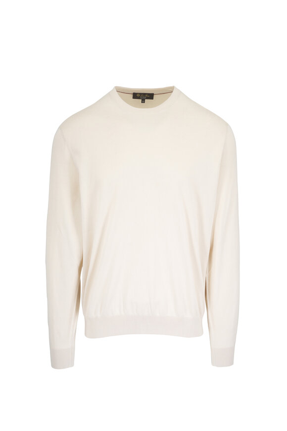 Loro Piana Winter Sand Cotton Crewneck Sweater - view 1
