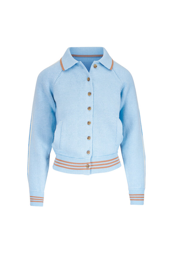 Guest in Residence Clear Sky Stripe Varsity Jacket