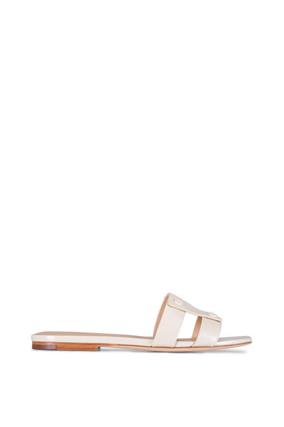 Veronica Beard Via Ecru Leather Slide Sandal - view 3