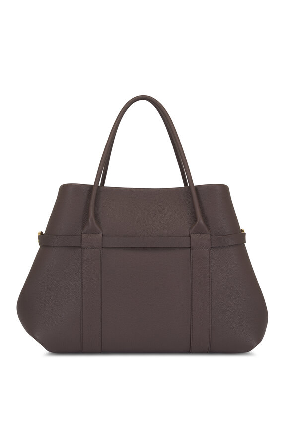 Loro Piana Large Dark Chocolate Locorice Shopper Bag - view 2