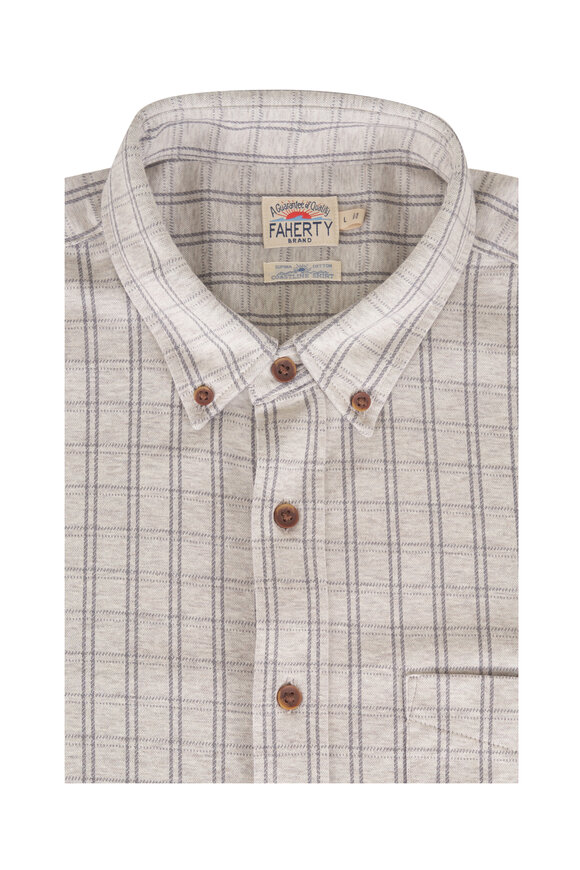 Faherty Brand Sand Isle Check Coastline Knit Shirt - view 1