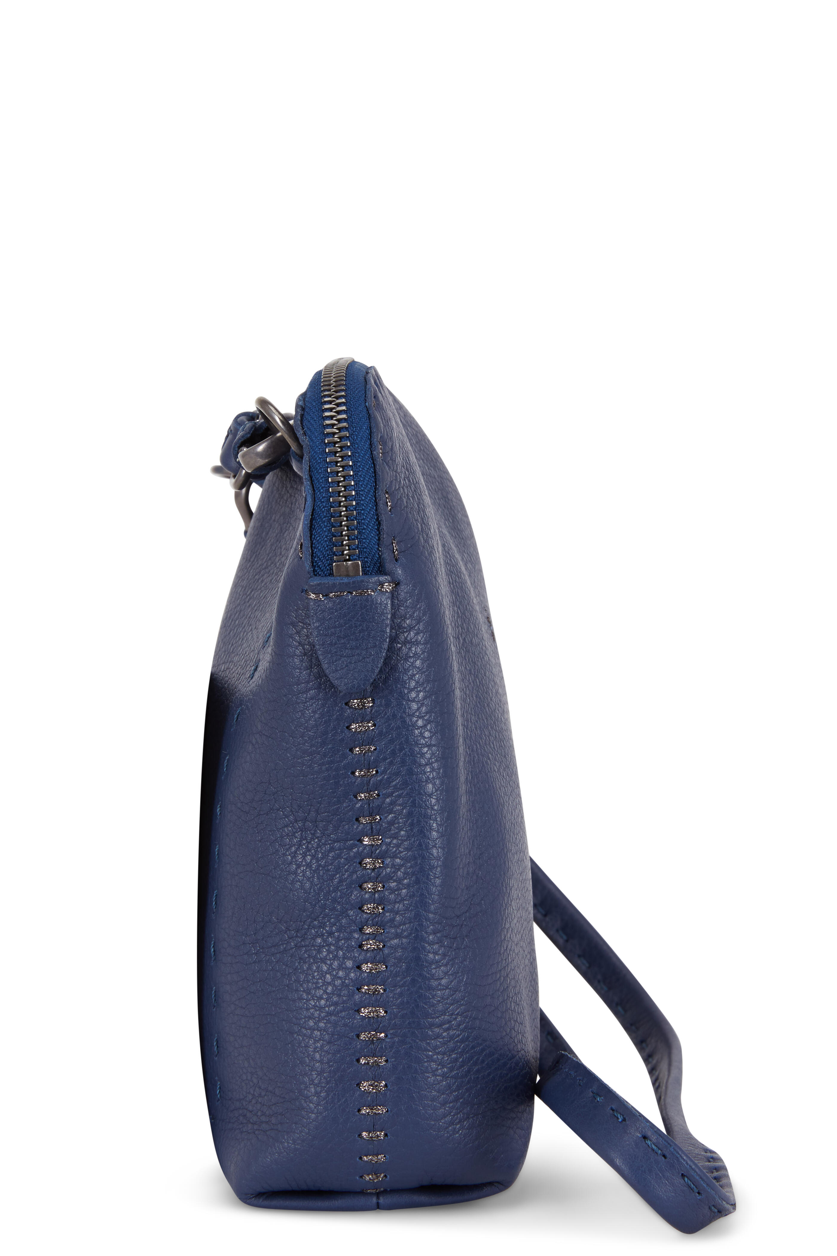 Henry Beguelin - Imbuto Blue Leather Small Crossbody Bag