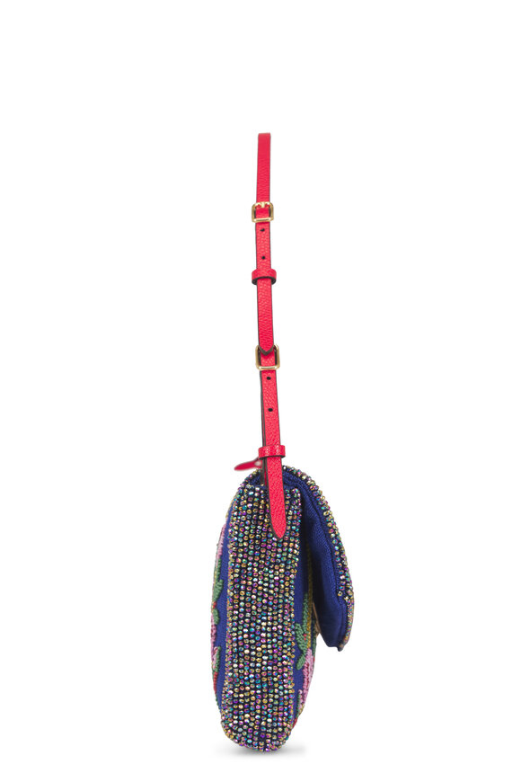 Valentino Garavani Small Devain Rose Beaded Shoulder Bag - view 3