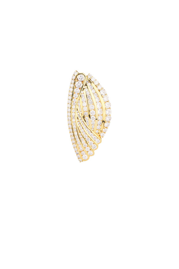 Lowy & Co 18k Yellow God Diamond Waterfall Earring - view 2