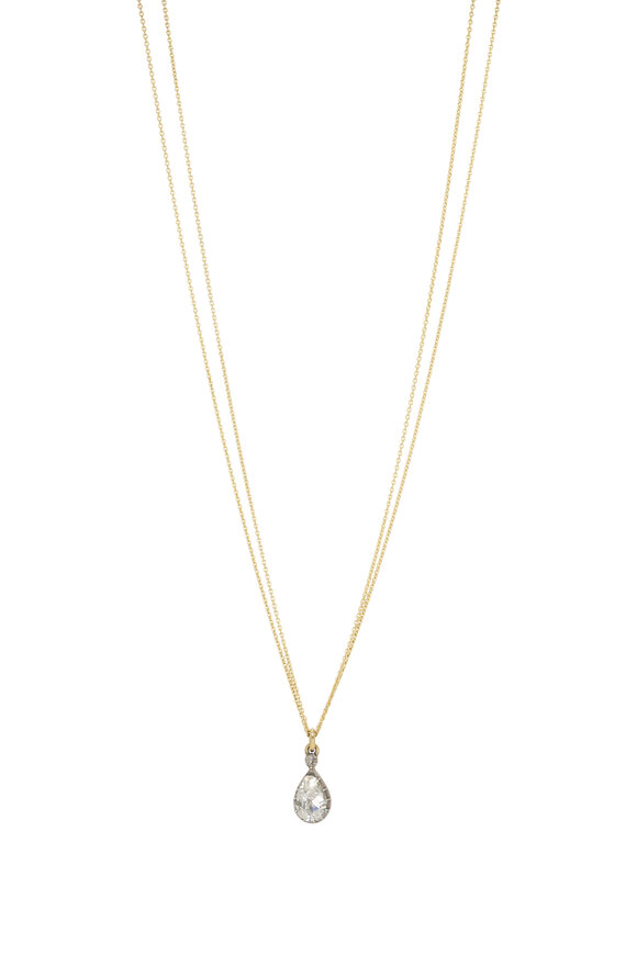 Renee Lewis Teardrop Diamond 2 Chain Necklace